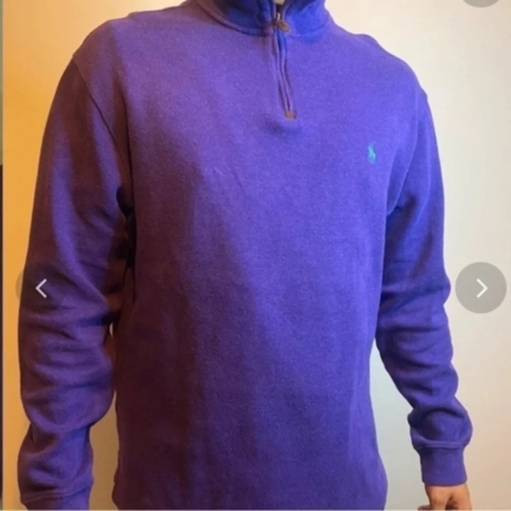 NWT POLO Ralph Lauren Purple 100% Cotton Green Pony Pullover Sweater Mens XXL - Picture 2 of 11